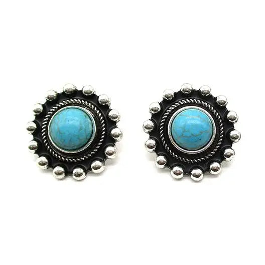 Turquoise post earrings