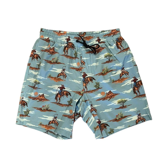 "Cowboy Desert" Swim Trunks