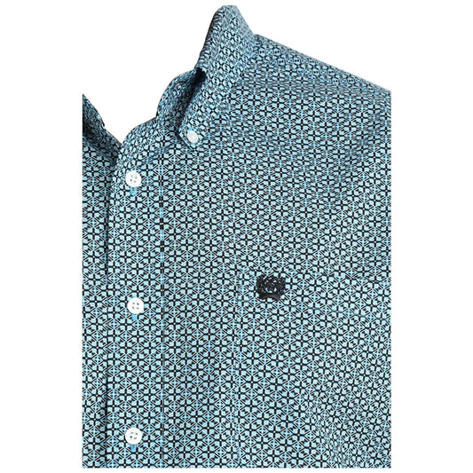 Cinch mens blue l/s