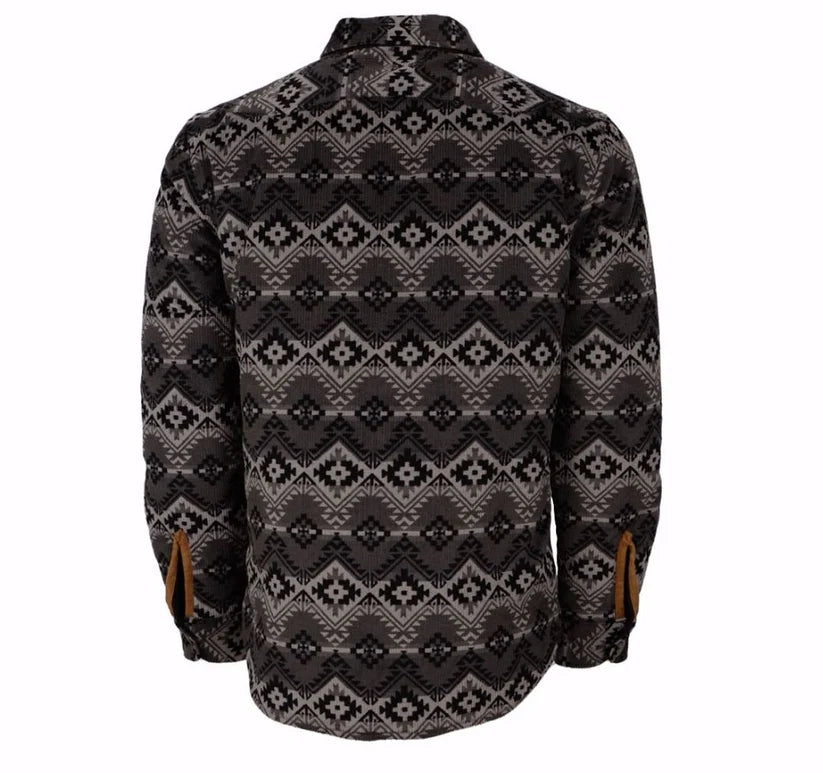 Men's Everette Jacket In Black Aztec and Reversible