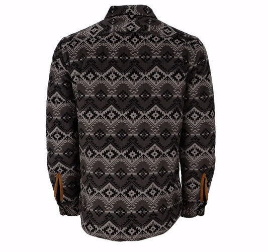 Men's Everette Jacket In Black Aztec and Reversible