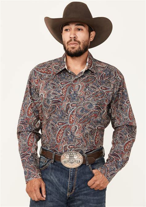 Roper Men's Long Sleeve-Orchard Paisley