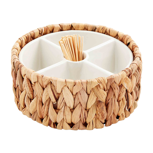 HYACINTH TOOTHPICK DIVIDED BOWL