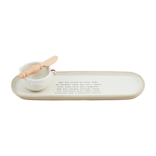 FARM TIDBIT & TRAY SET