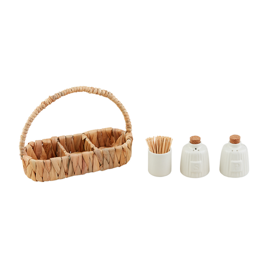 SALT, PEPPER & TOOTHPICK HOLDER