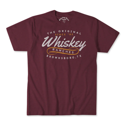 "Whiskey Ranches Cardinal" tee- wine