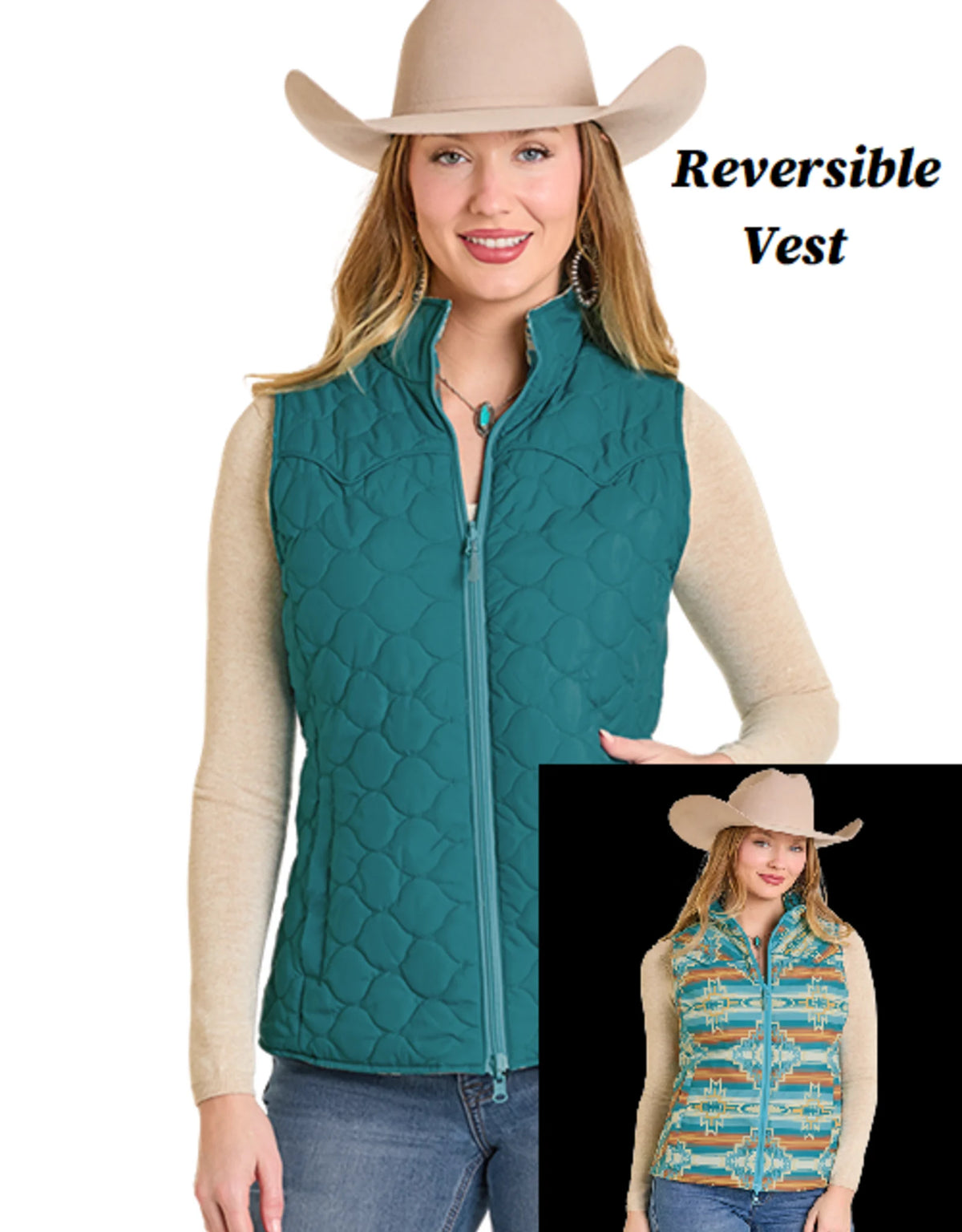 Women's Reversable Quilted Vest
