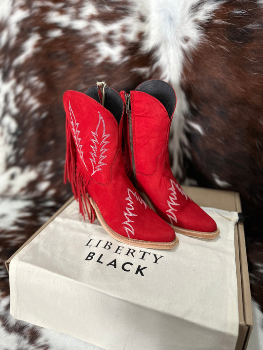 Liberty Black Nobuck Grease- rojo