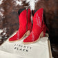 Liberty Black Nobuck Grease- rojo